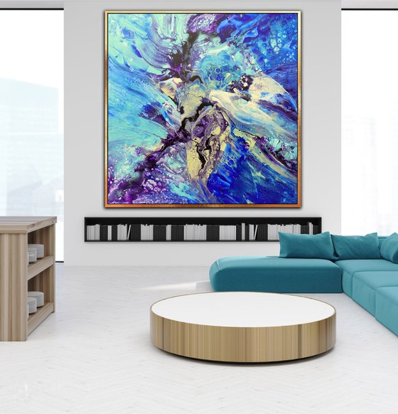 The flight of the Eagle - Large modern abstract painting art