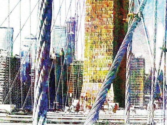 Colores, puente Brooklyn/XL large original artwork