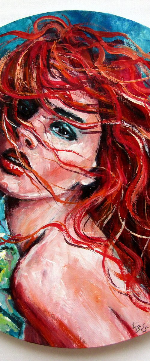 Girl with water lily by Kovács Anna Brigitta