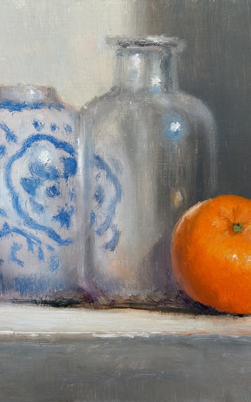 Tangerines and a Vase by Pascal Giroud