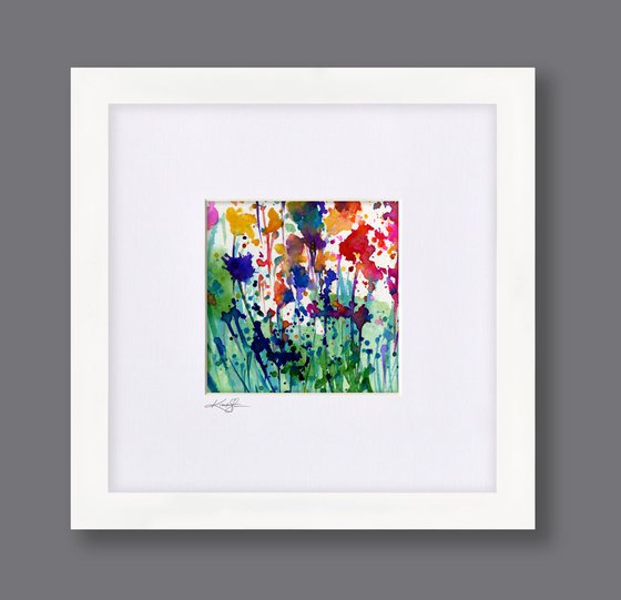 A Walk Among The Flowers 4 - Abstract Floral Watercolor painting by Kathy Morton Stanion