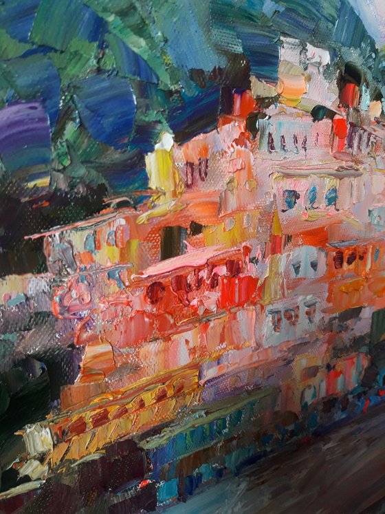 Charming Positano Italy Painting Italy