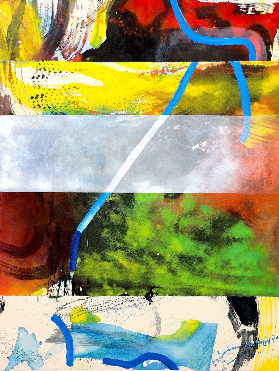 Abstract Acrylic Painting By Poovi Art, 30 X 40", Emotion And Conflict, Original Artwork