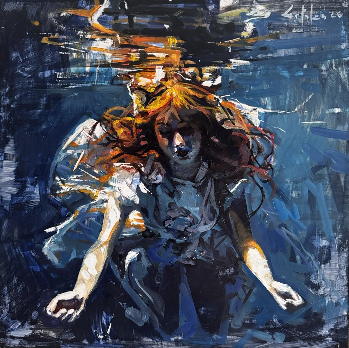 Photorealistic Oil Painting , Underwater By Marco Ortolan, 16 X 16, Artwork For Sale On Artfinder