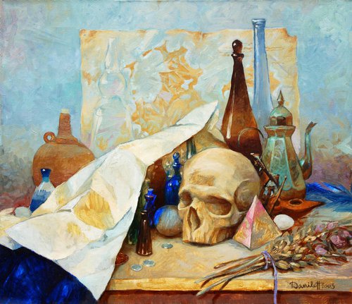 Still Life with Skull by Alexander Daniloff