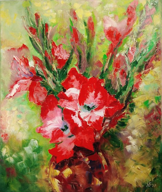 Bouquet of gladioli