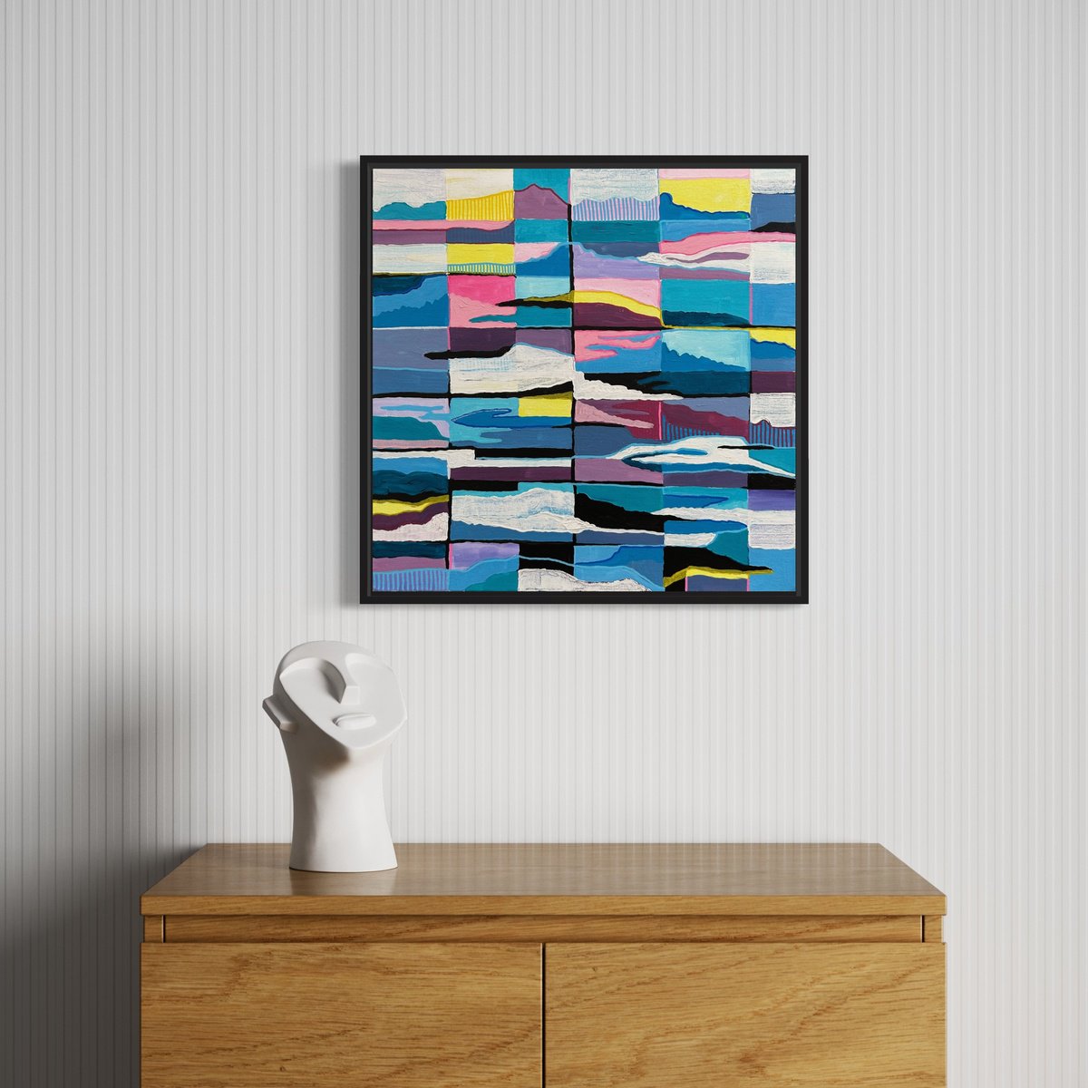 Abstract Acrylic Painting By Samantha Malone, 20 X 20", Harmony, Original Artwork