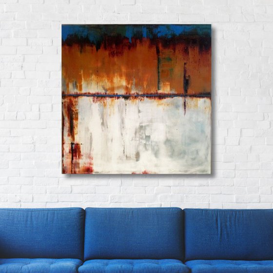 Modern Abstract Painting - Blue Horizon