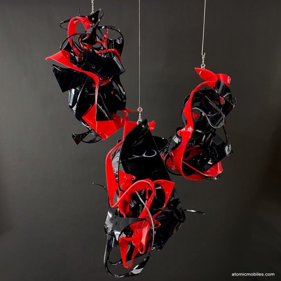 Drama 3 Mobiles Sculpture