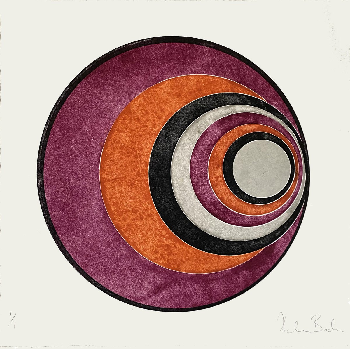 Geometric Cityscapes Limited Edition Print By Helen Boden, 15 X 15, Metro Ii, Original Artwork