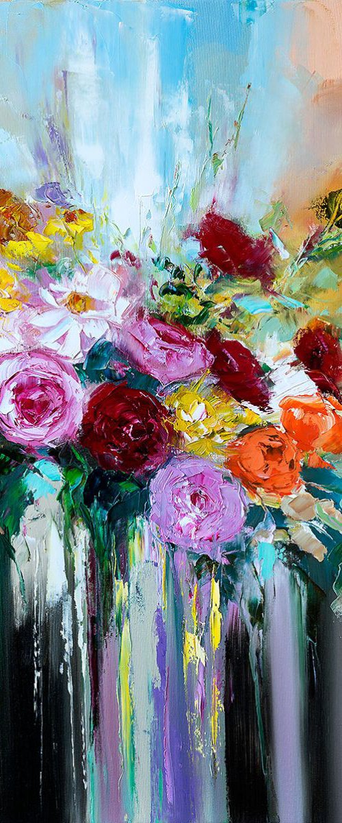 'Purpure Roses Bouquet' by Ewa Czarniecka