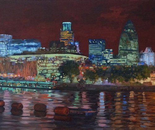 View of the City From the Thames by Simon Kozhin