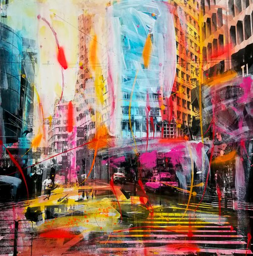 URBN City Mixed Media VII by Sven Pfrommer