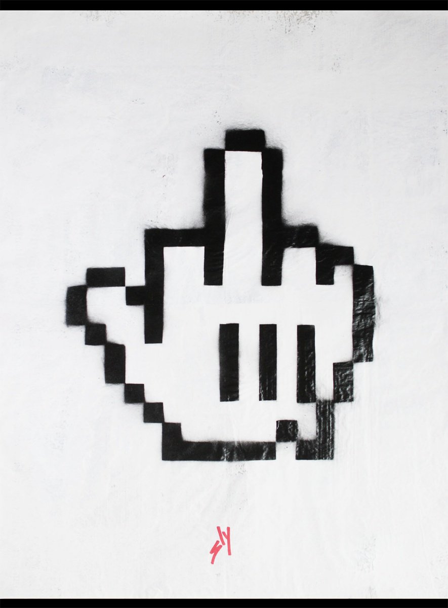 Expressive Still Life Painting By Juan Sly, 22 X 30", Up Yurs! (On Plain Paper)., Original Artwork