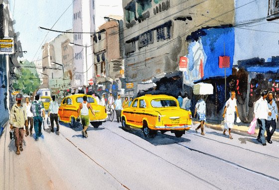 Yellow taxis, Kolkata