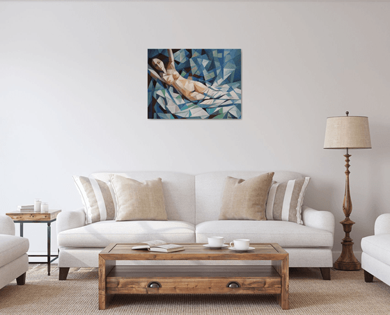 Dream(60x80cm, cubism, oil painting, ready to hang)