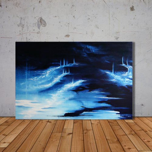 Aspiration (120 x 80 cm) XXL oil (48 x 32 inches) by Ansgar Dressler