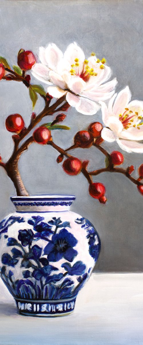 Still Life With Chinese Vase by Jennie Smallenbroek