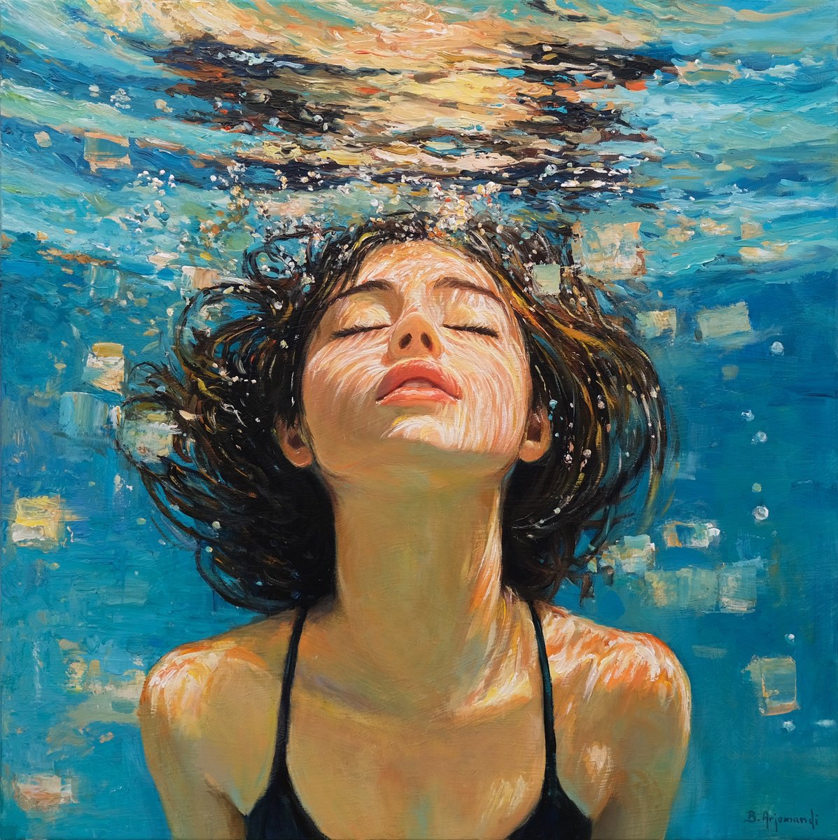 Underwater Reverie By Behshad Arjomandi, 28 X 28, Artwork For Sale On Artfinder