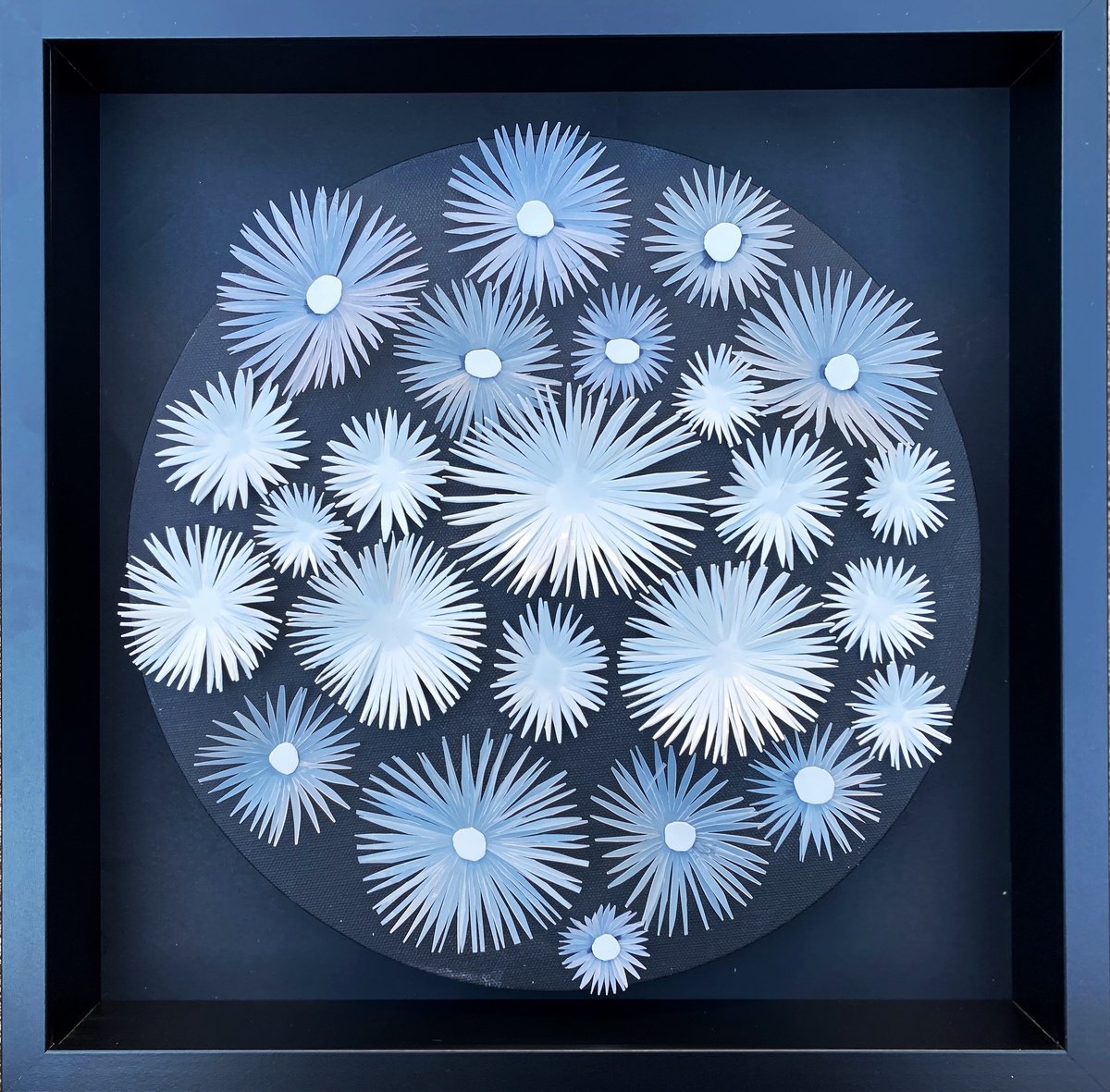 Impressionistic Landscape Relief By Swapna Namboodiri, 15 X 15", Submerged Silhouettes- 4, Original Artwork