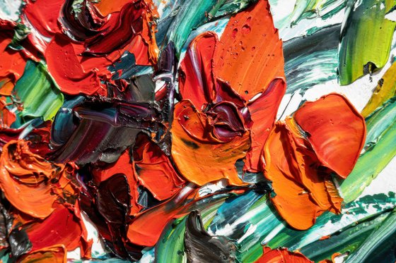 Red Poppy Oil Painting