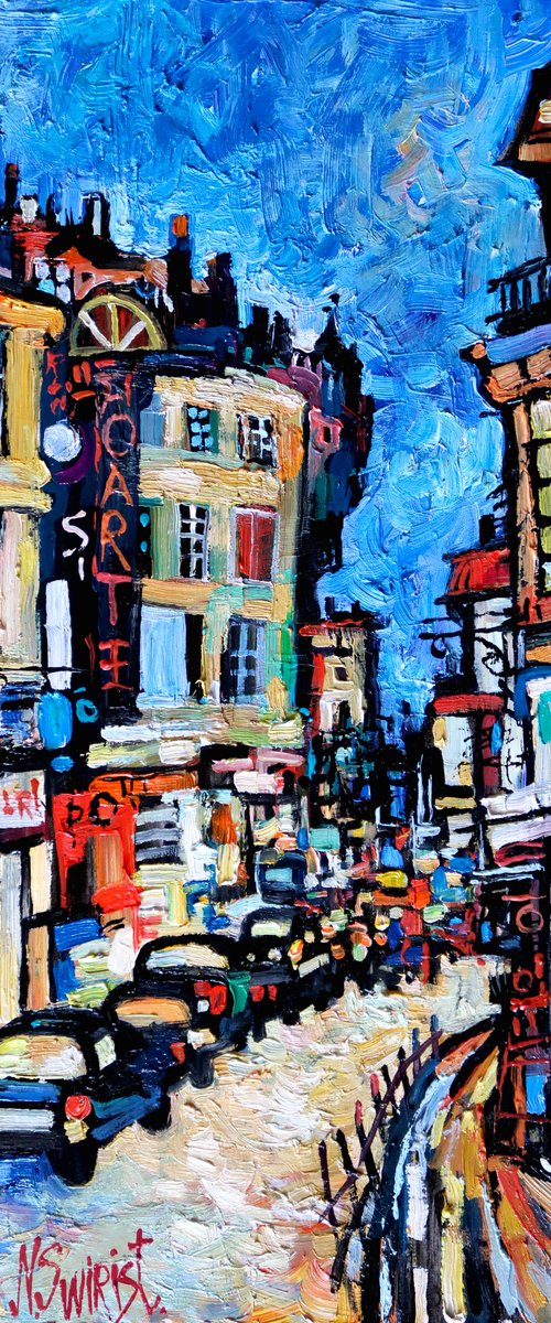 At night in Paris.9. by Nikifor Swiristuhin