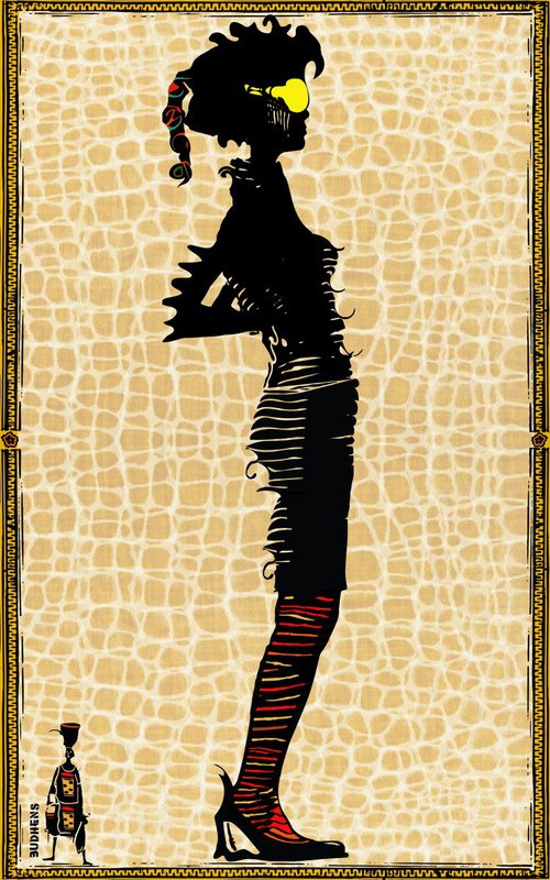 LADY AFRIKA II by BUDHENS STENCIL ART