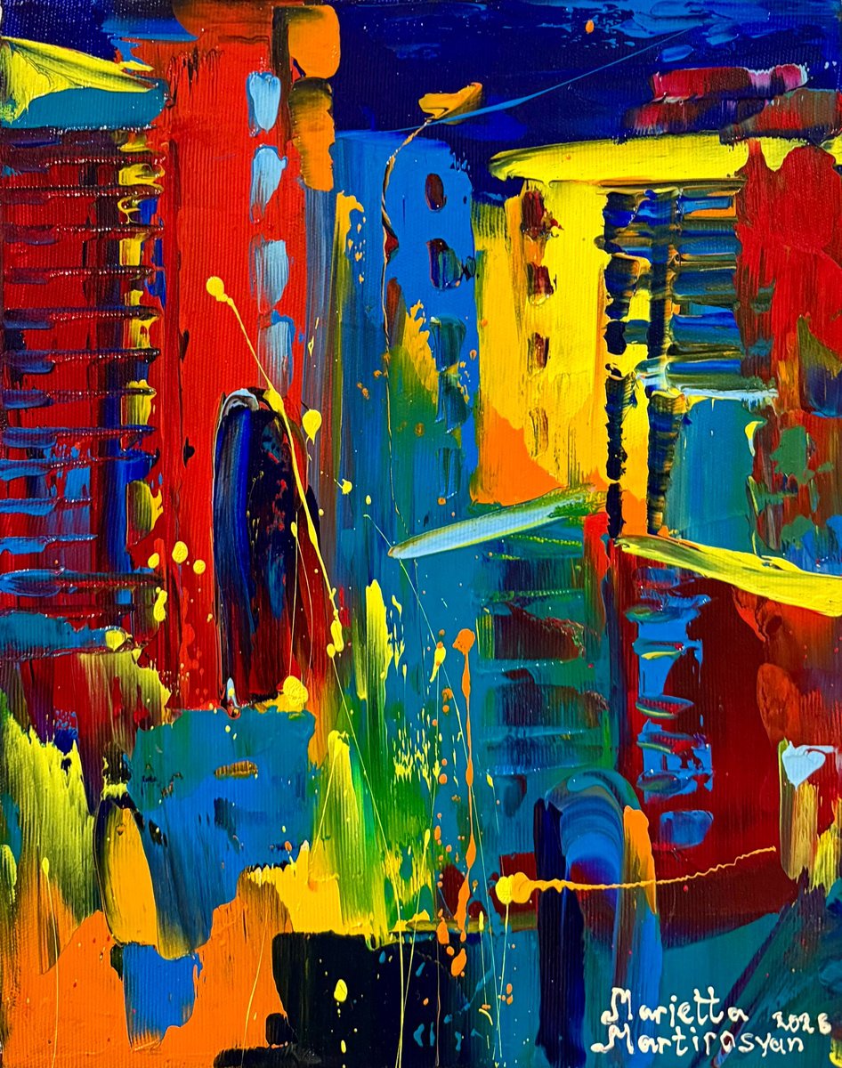 The Electric City By Marieta Martirosyan, 9 X 12, Artwork For Sale On Artfinder