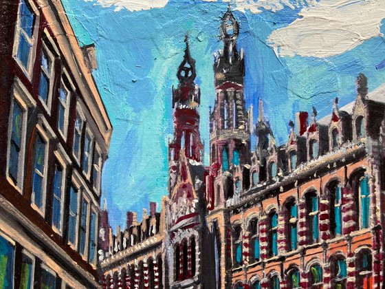 Gothic Buildings In Amsterdam