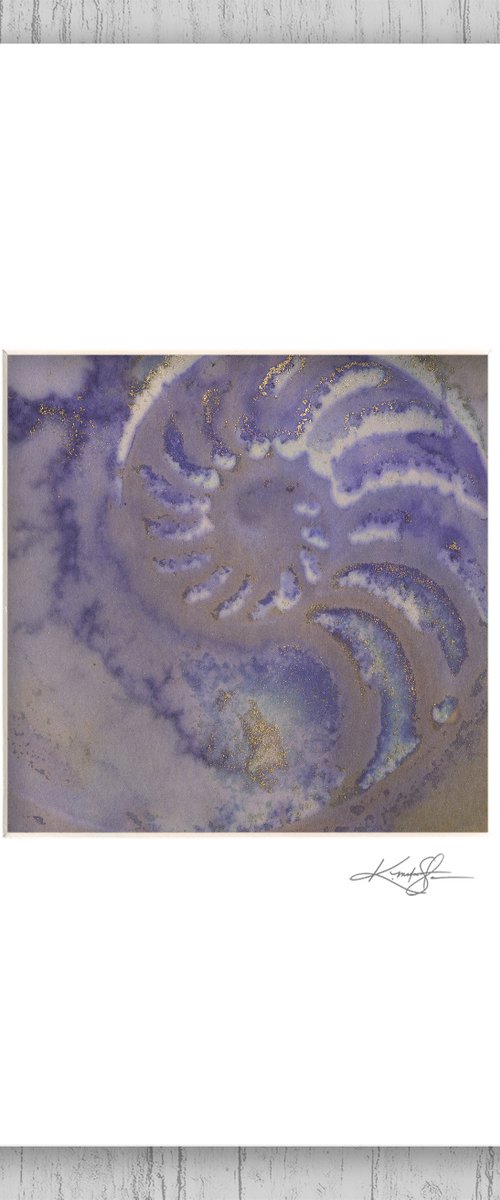 Secrets From The Deep 14 -  Mixed Media Nautilus Shell Painting by Kathy Morton Stanion by Kathy Morton Stanion