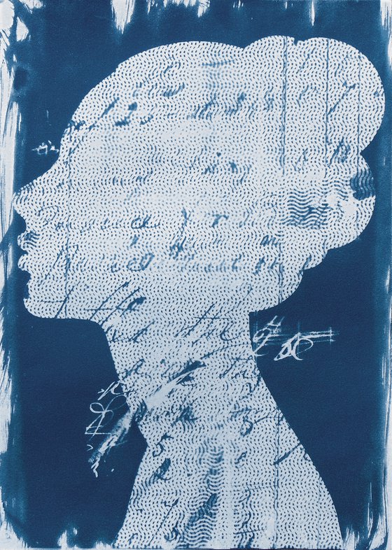 Cyanotype_22_A3_30x42 cm_Vintage Portrait