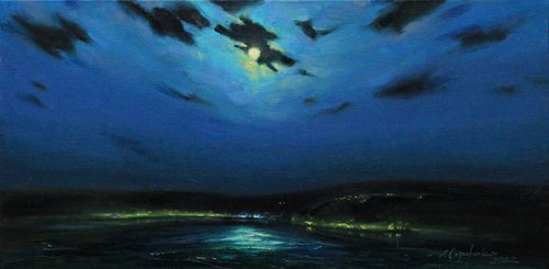 "Full moon in the bay" by Alisa Onipchenko-Cherniakovska
