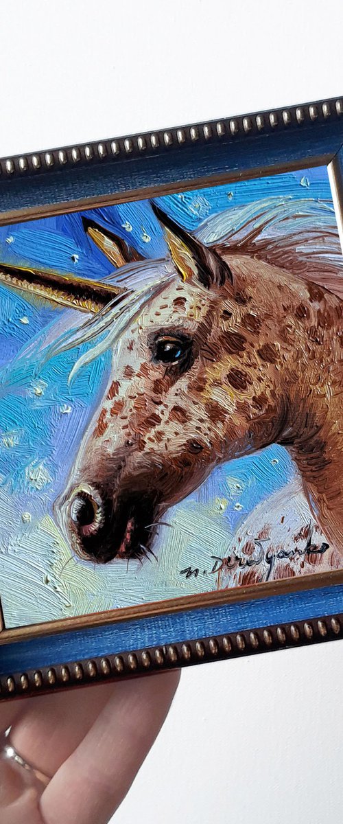 Beige in apple unicorn by Nataly Derevyanko