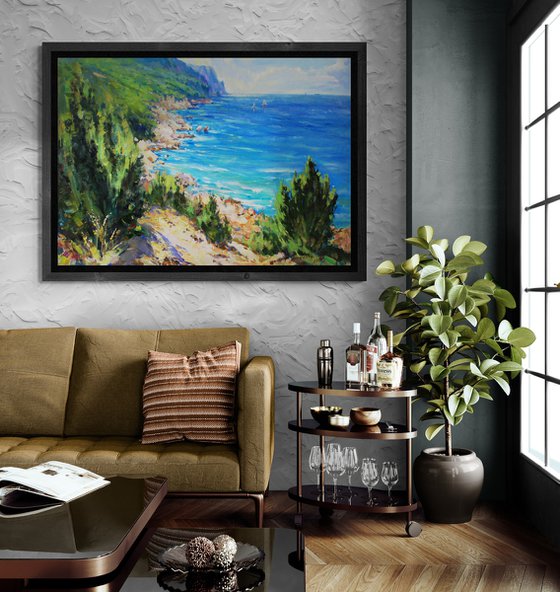 Summer sun over the sea