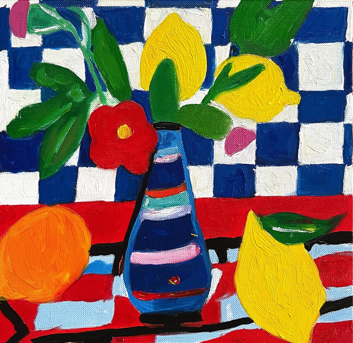 Still life with orange by Maiia Axton