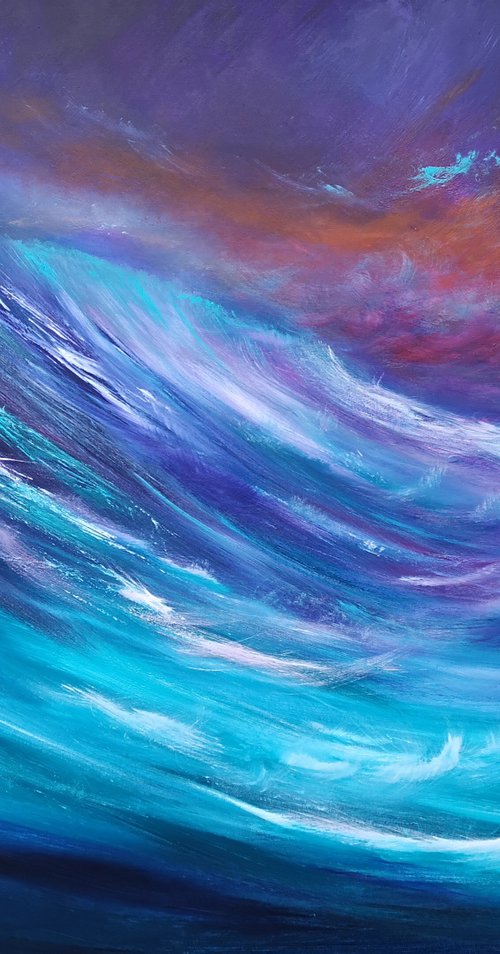 Wild Seas - Large Emotional Seascape, Art by Mel Graham