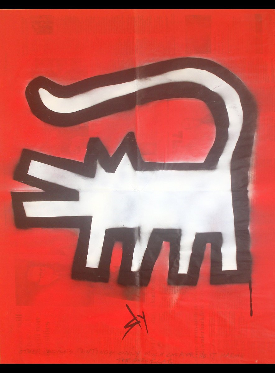 Surrealistic Animal Acrylic Painting By Juan Sly, 23 X 31", Other No. 17 (Dt), Original Artwork