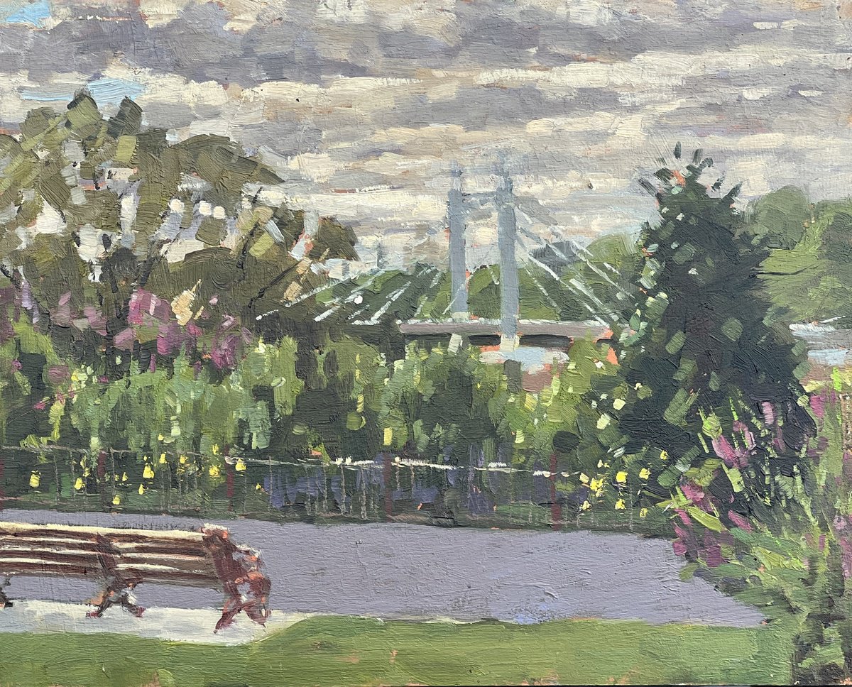 Albert Bridge, summer by Louise Gillard