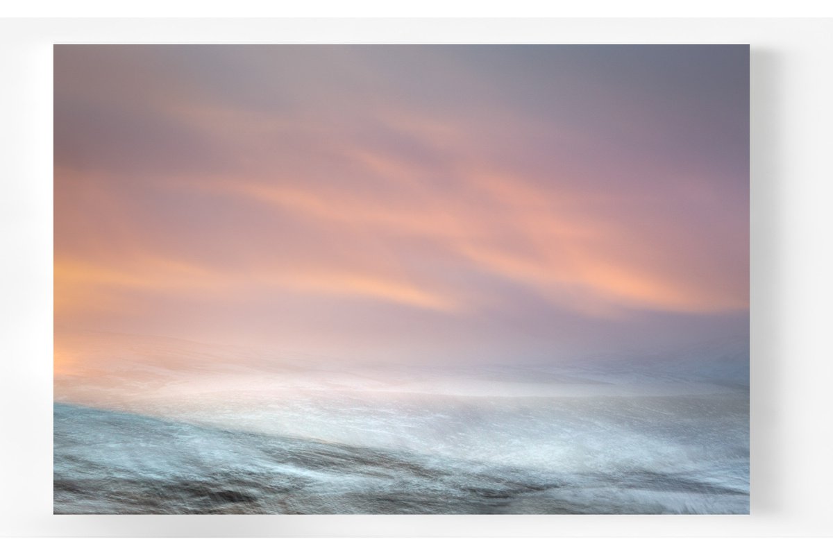 Abstract Landscape Photograph By Lynne Douglas, 64 X 44", Winter Pastels, Original Artwork