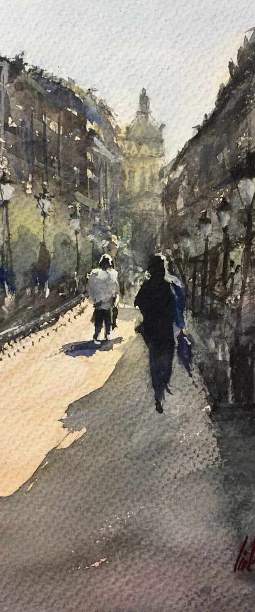 Morning light, street scene by Tihomir Cirkvencic