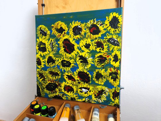 Blooming sunflowers 4