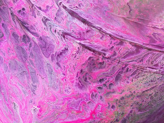 "Cosmic Ripple" - Original Small Abstract PMS Acrylic Painting - 12 x 9 inches