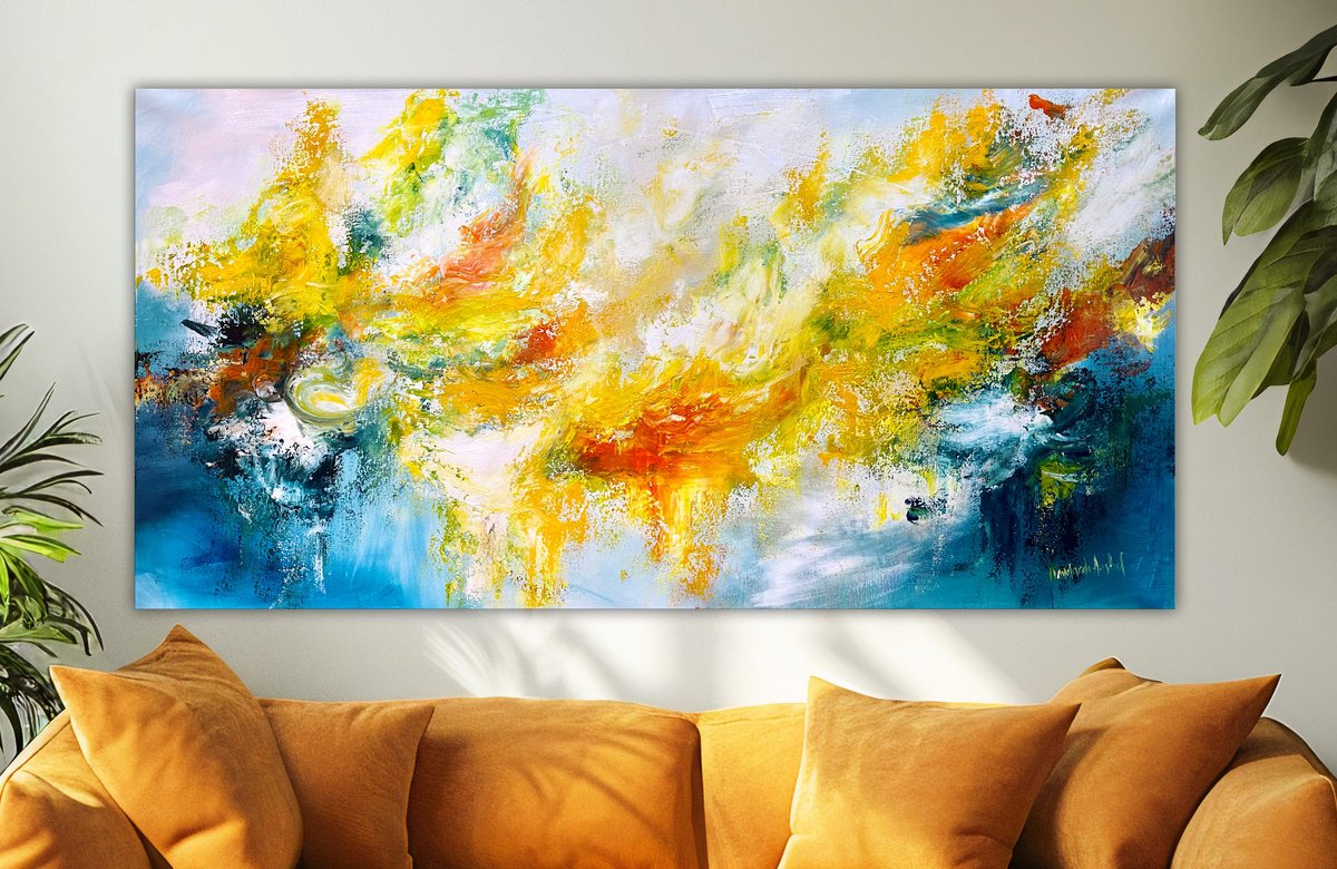  Light Spilling Over The Sea By Andrada Anghel, 60 X 30, Artwork For Sale On Artfinder
