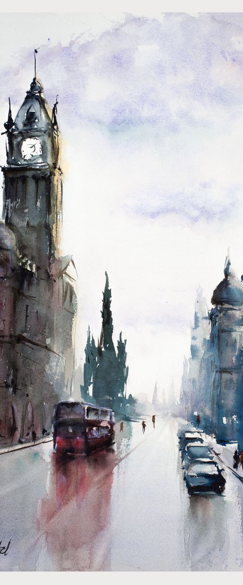 View of the Princes Street – Edinburgh by Tomasz Mikutel