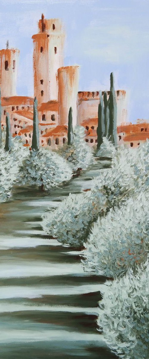 Olive path to San Gimignano/Tuscany by Danijela Dan