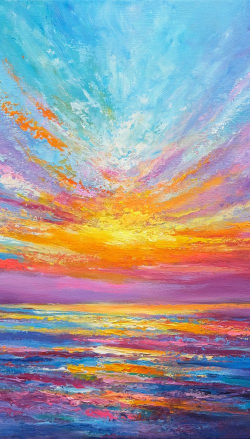 Abstract Sea Sunset by Behshad Arjomandi