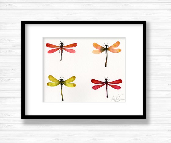 Four Dragonflies - Art by Kathy Morton Stanion