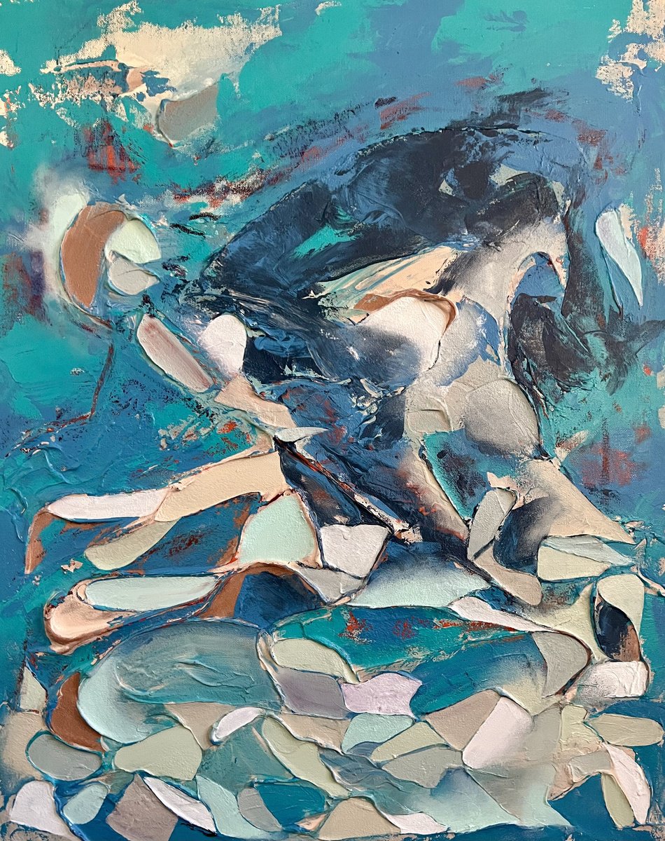 Abstract Painting By Caity Salamanca, 24 X 30, I