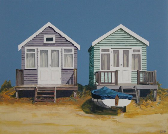 Two Beach Huts and Boat