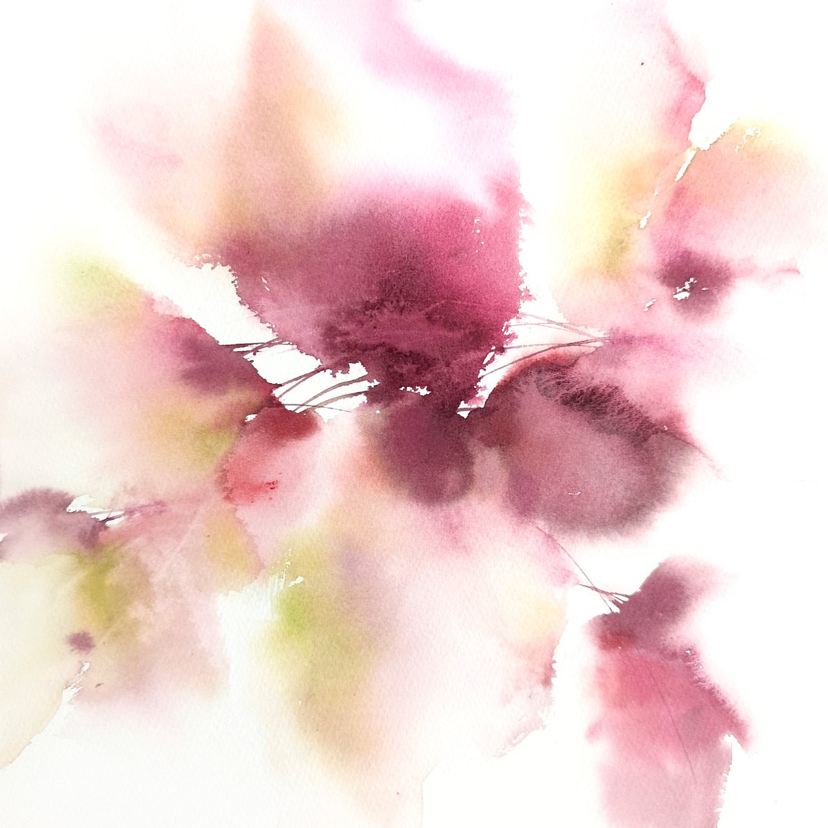 Loose Floral Watercolor Painting Process and Tips for Abstracts